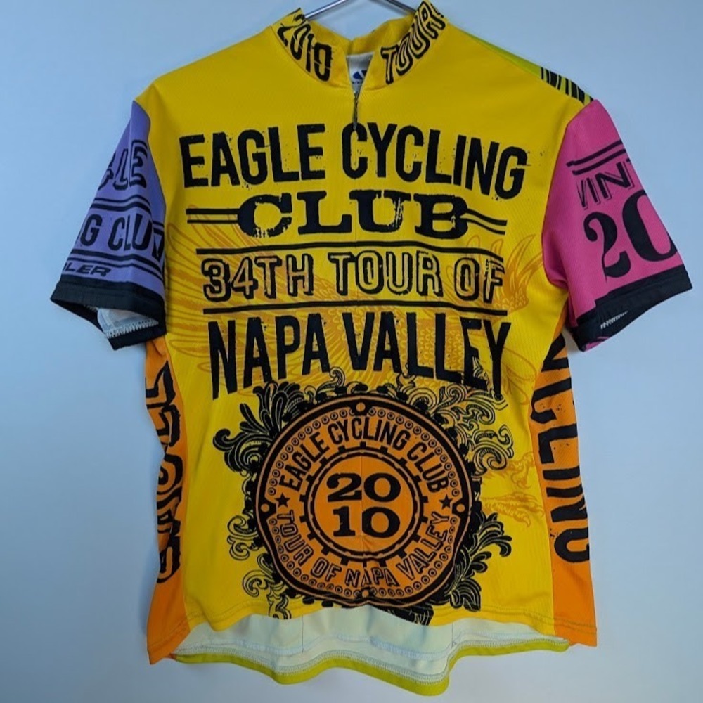 VOLER Cycling Jersey Womens XL Eagle Club Tour of Napa Valley 2010 Made in USA